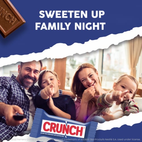 CRUNCH Minis Milk Chocolate & Crisped Rice Stand-Up Bag, Perfectly Sized for Snacking and Sharing Perspective: top