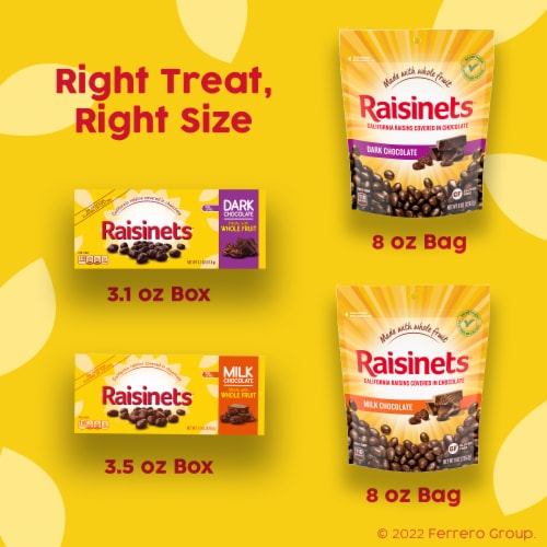 Raisinets Milk-Chocolate-Covered California Raisins Perspective: top