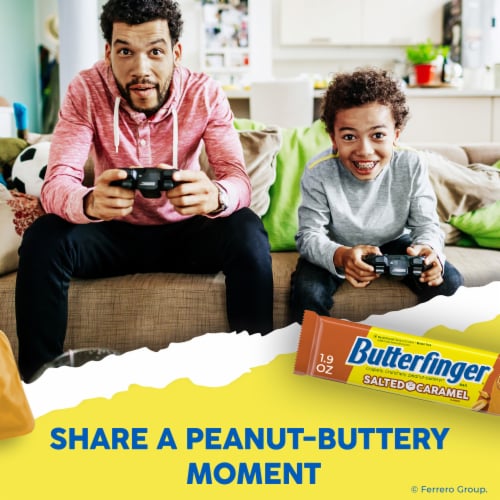 Butterfinger Salted Caramel and Peanut, 1.9oz Perspective: top