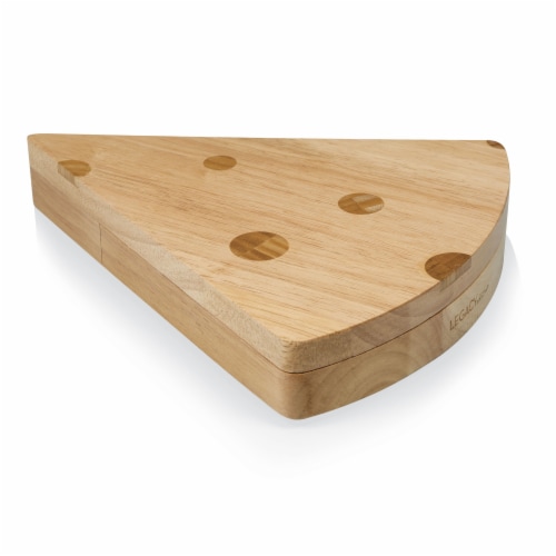 Swiss Cheese Cutting Board & Tools Set, Rubberwood Perspective: top