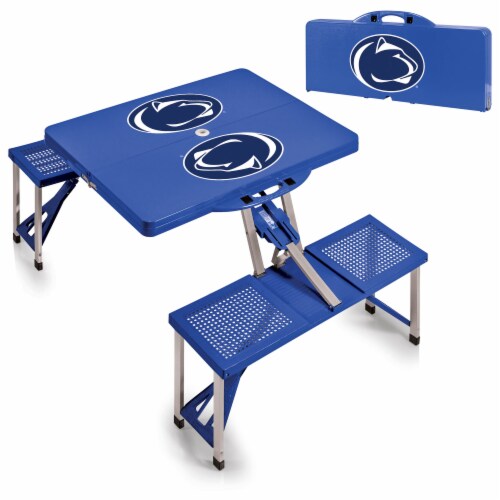 Penn State Nittany Lions - Picnic Table Portable Folding Table with Seats Perspective: top