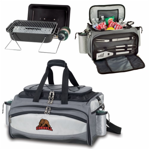Cornell Big Red - Vulcan Portable Propane Grill & Cooler Tote Perspective: top