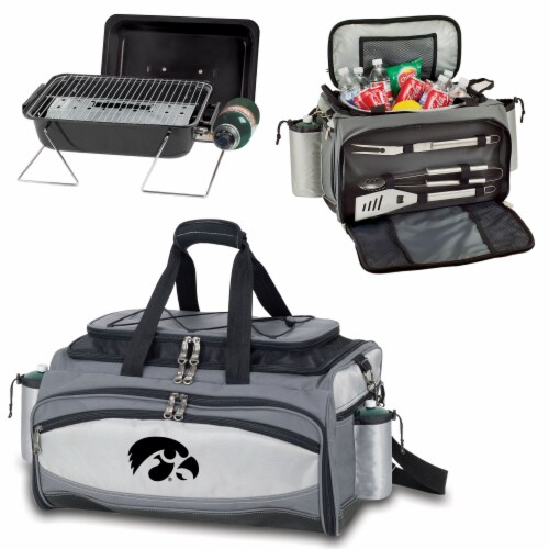 Iowa Hawkeyes - Vulcan Portable Propane Grill & Cooler Tote Perspective: top