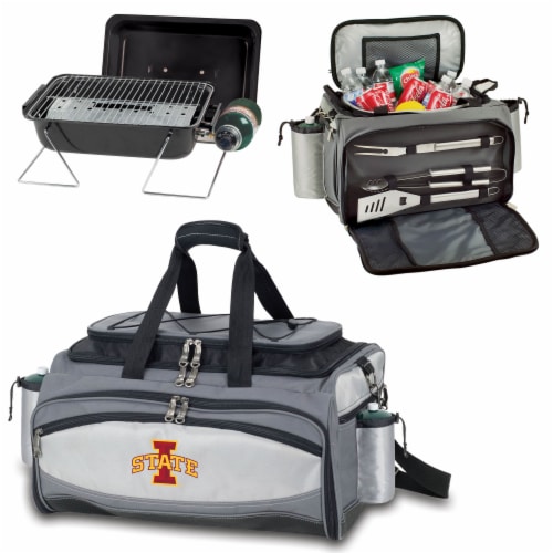 Iowa State Cyclones - Vulcan Portable Propane Grill & Cooler Tote Perspective: top
