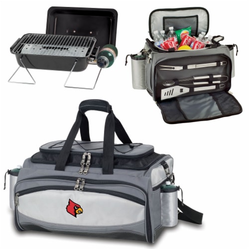Louisville Cardinals - Vulcan Portable Propane Grill & Cooler Tote Perspective: top
