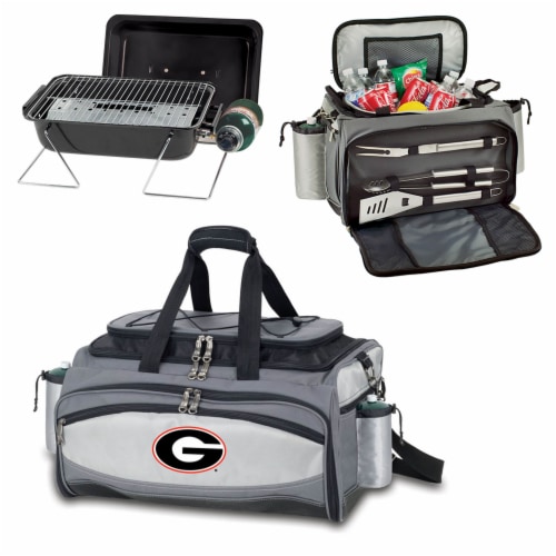 Georgia Bulldogs - Vulcan Portable Propane Grill & Cooler Tote Perspective: top