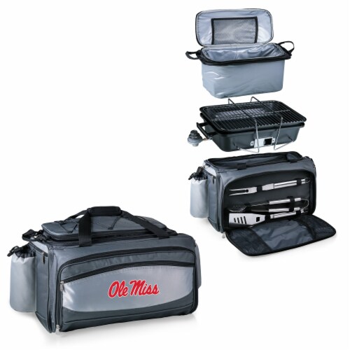 Ole Miss Rebels - Vulcan Portable Propane Grill & Cooler Tote Perspective: top