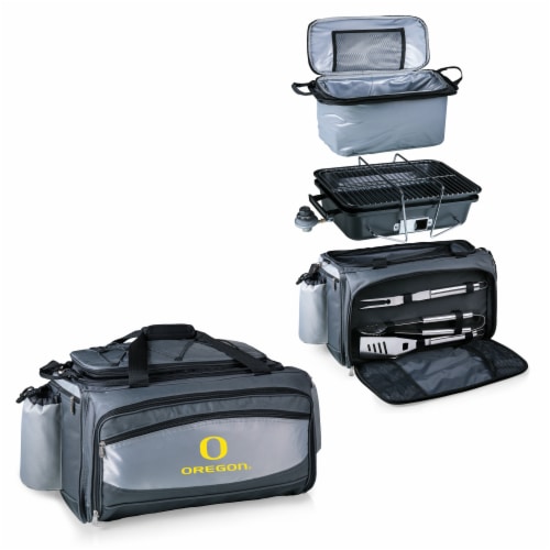 Oregon Ducks - Vulcan Portable Propane Grill & Cooler Tote Perspective: top