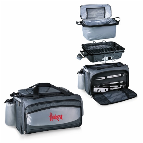 Nebraska Cornhuskers - Vulcan Portable Propane Grill & Cooler Tote Perspective: top