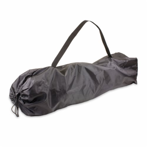 Reclining Camp Chair, Black with Gray Accents Perspective: top