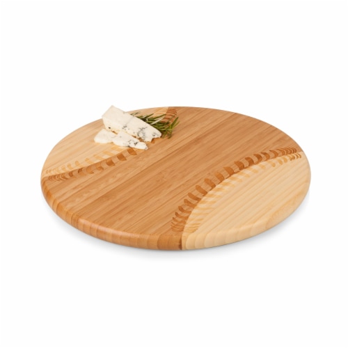 Home Run! Baseball Cutting Board & Serving Tray, Rubberwood Perspective: top