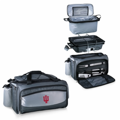 Indiana Hoosiers - Vulcan Portable Propane Grill & Cooler Tote Perspective: top