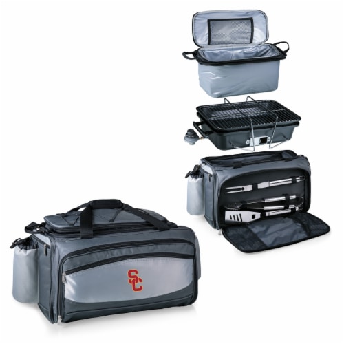 USC Trojans - Vulcan Portable Propane Grill & Cooler Tote Perspective: top