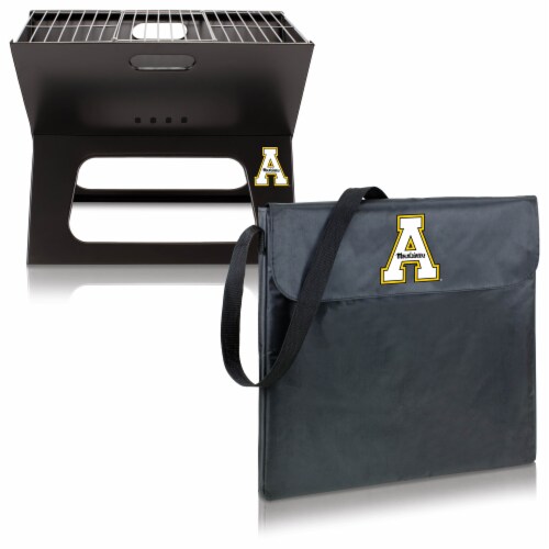 App State Mountaineers - X-Grill Portable Charcoal BBQ Grill Perspective: top