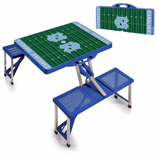 Picnic Time North Carolina Tar Heels Portable Picnic Table Perspective: top