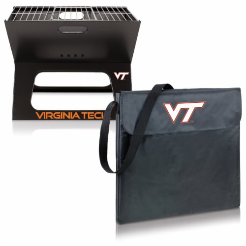 Virginia Tech Hokies - X-Grill Portable Charcoal BBQ Grill Perspective: top
