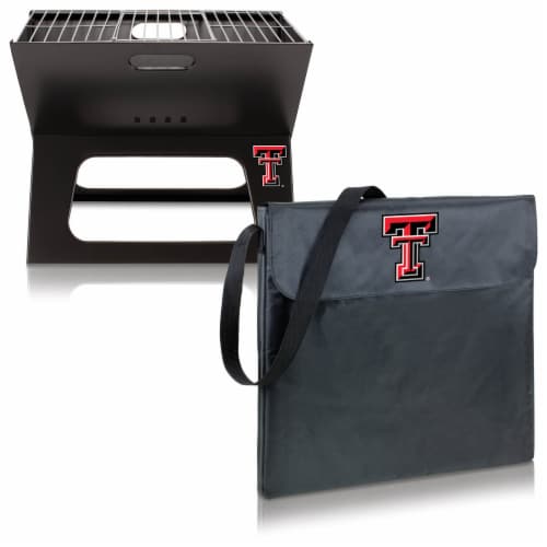 Texas Tech Red Raiders - X-Grill Portable Charcoal BBQ Grill Perspective: top