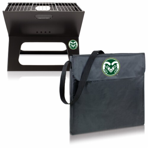 Colorado State Rams - X-Grill Portable Charcoal BBQ Grill Perspective: top