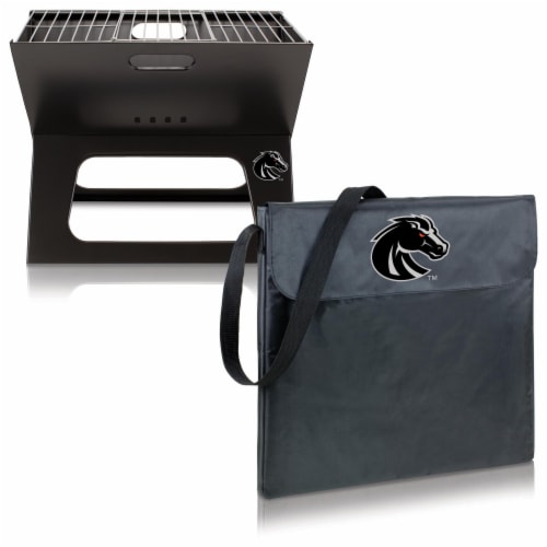Boise State Broncos - X-Grill Portable Charcoal BBQ Grill Perspective: top