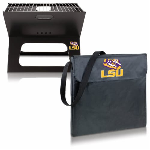 LSU Tigers - X-Grill Portable Charcoal BBQ Grill Perspective: top
