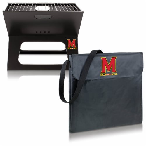 Maryland Terrapins - X-Grill Portable Charcoal BBQ Grill Perspective: top