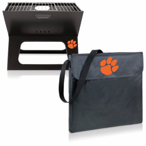Clemson Tigers - X-Grill Portable Charcoal BBQ Grill Perspective: top