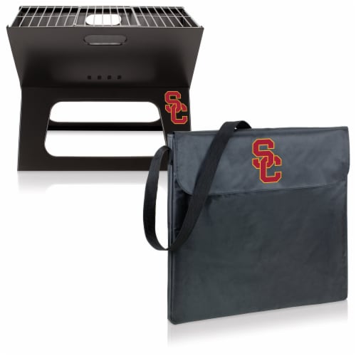 USC Trojans - X-Grill Portable Charcoal BBQ Grill Perspective: top