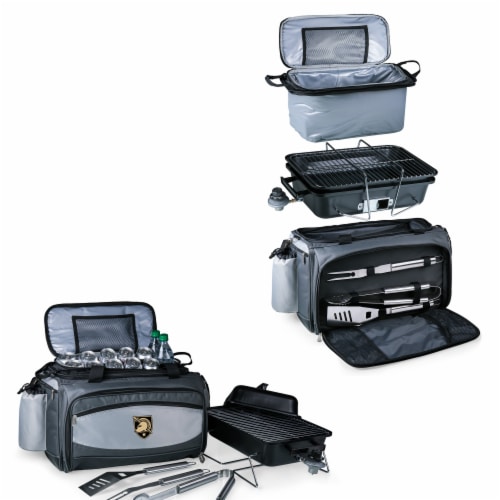 Army Black Knights - Vulcan Portable Propane Grill & Cooler Tote Perspective: top