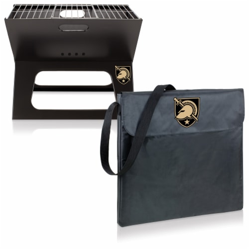 Army Black Knights - X-Grill Portable Charcoal BBQ Grill Perspective: top