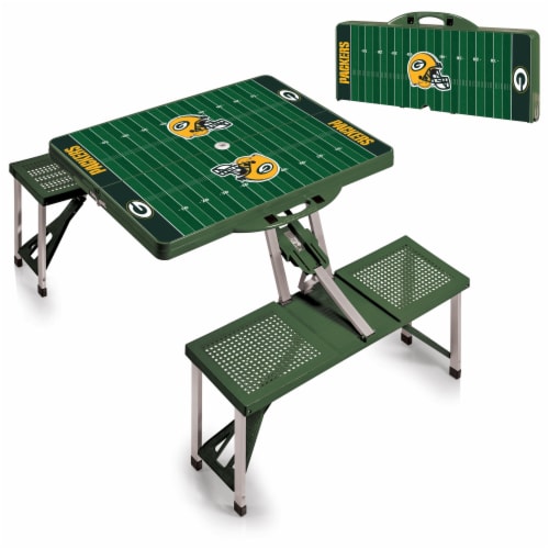 Green Bay Packers Portable Picnic Table Perspective: top