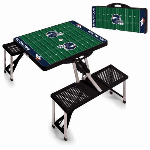 Denver Broncos Portable Picnic Table Perspective: top