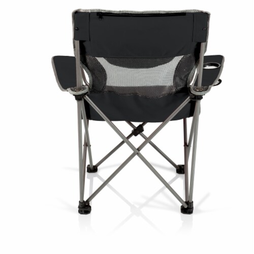 Campsite Camp Chair, Black with Gray Accents Perspective: top