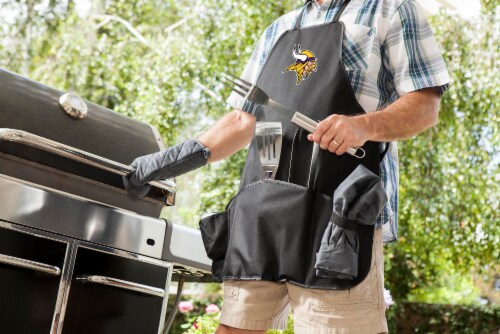 Minnesota Vikings - BBQ Apron Tote Pro Grill Set Perspective: top