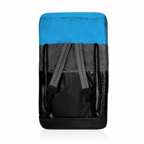 Ventura Portable Reclining Stadium Seat, Gray with Vista Blue Accents Perspective: top