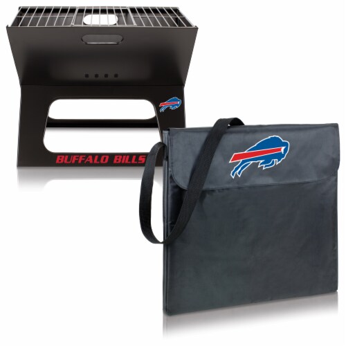 Buffalo Bills - X-Grill Portable Charcoal BBQ Grill Perspective: top