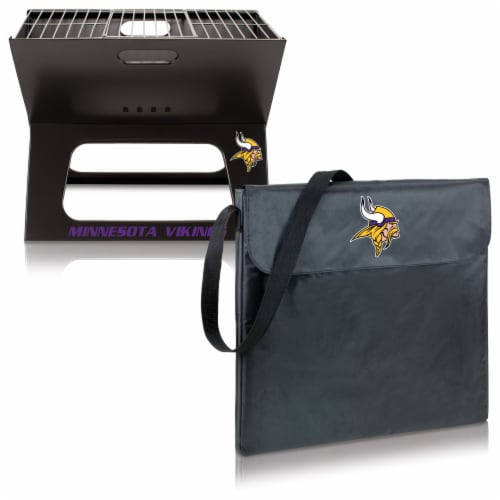 Minnesota Vikings - X-Grill Portable Charcoal BBQ Grill Perspective: top
