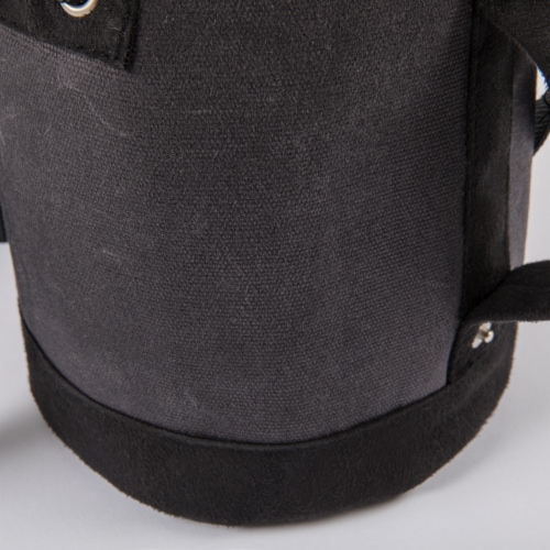 Insulated Growler Tote, Gray with Black Accents Perspective: top