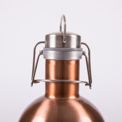 Stainless Steel 64 oz. Growler, Copper Perspective: top