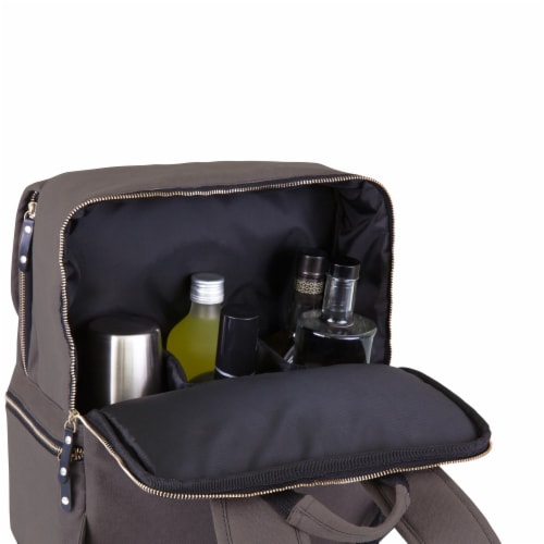Bar-Backpack Portable Cocktail Set, Gray Perspective: top