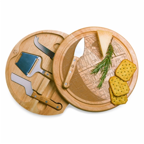 Star Wars Death Star - Circo Cheese Cutting Board & Tools Set, Rubberwood Perspective: top