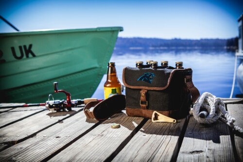 Carolina Panthers - Beer Caddy Cooler Tote with Opener Perspective: top