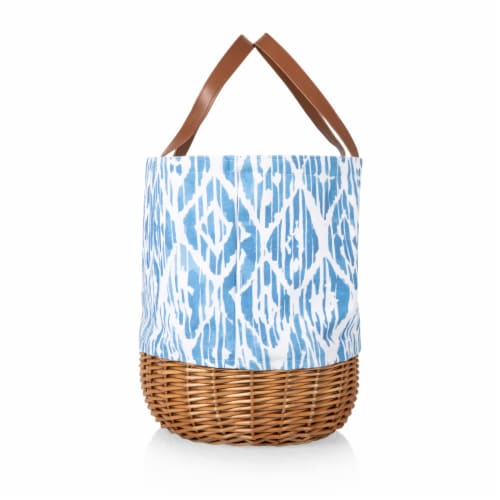 Promenade Picnic Basket, Moroccan Watercolor Pattern Perspective: top