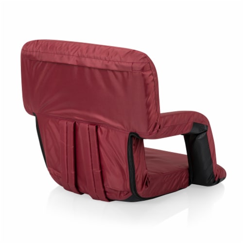 Ventura Portable Reclining Stadium Seat, Burgundy Perspective: top
