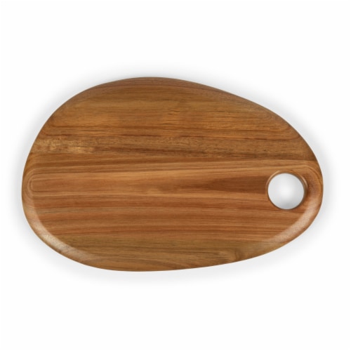 Pebble Shaped Acacia Serving Board 15" x 10", Natural Acacia Perspective: top