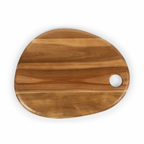 Pebble Shaped Acacia Serving Board 18" x 15", Natural Acacia Perspective: top