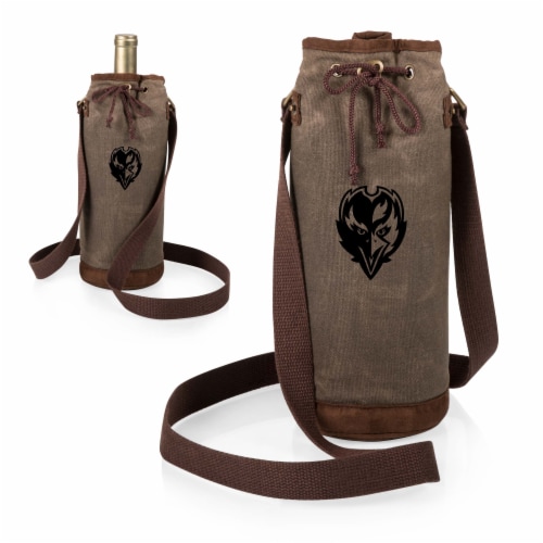 Baltimore Ravens - Waxed Canvas Wine Tote Perspective: top