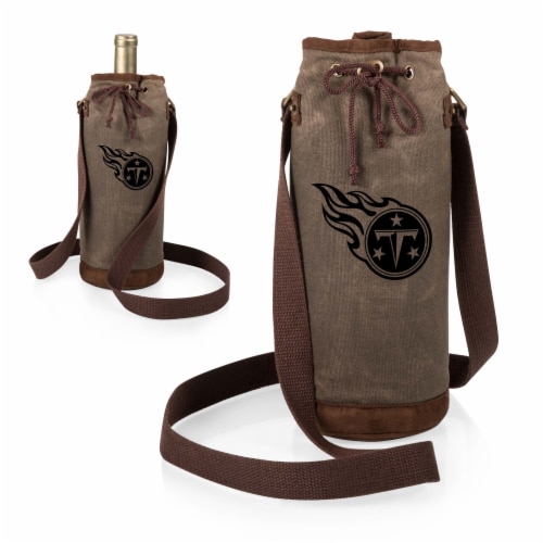 Tennessee Titans - Waxed Canvas Wine Tote Perspective: top
