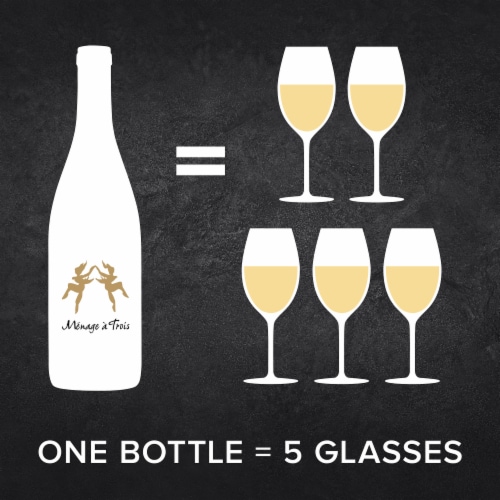 Menage a Trois Chardonnay White Wine Perspective: top