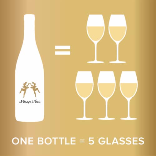 Menage a Trois Gold Chardonnay White Wine Perspective: top