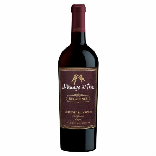 Menage a Trois Decadence Cabernet Sauvignon California Red Wine Perspective: top